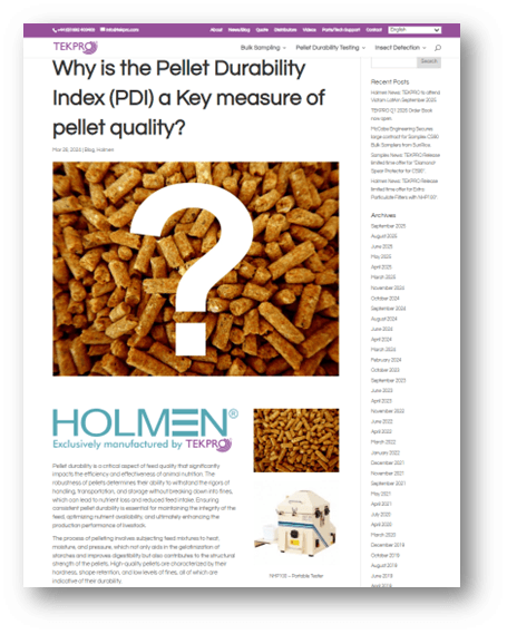 Why is the Pellet Durability Index PDI a Key measure of pellet quality